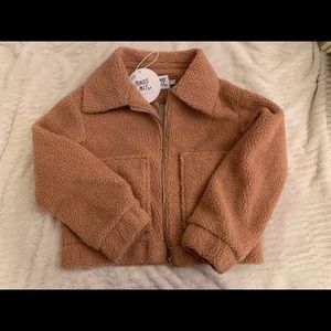 Princess Polly Doria Tan Jacket Teddy Jacket NWT